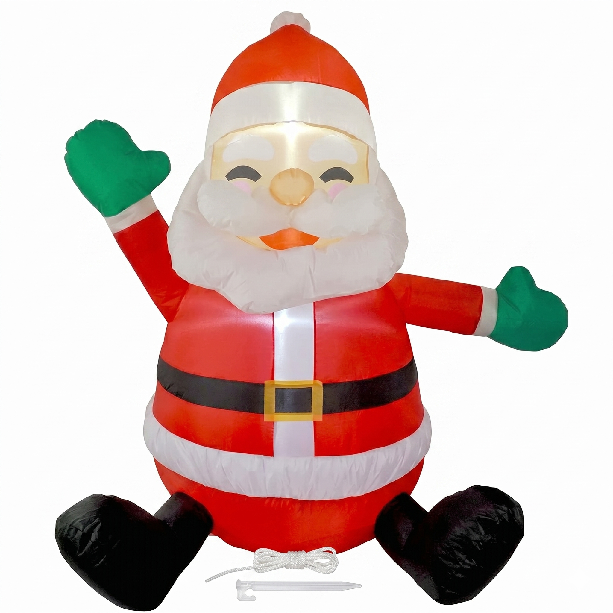 4FT Christmas Outdoor Decoration Inflatable Santa Claus with Built-in… product