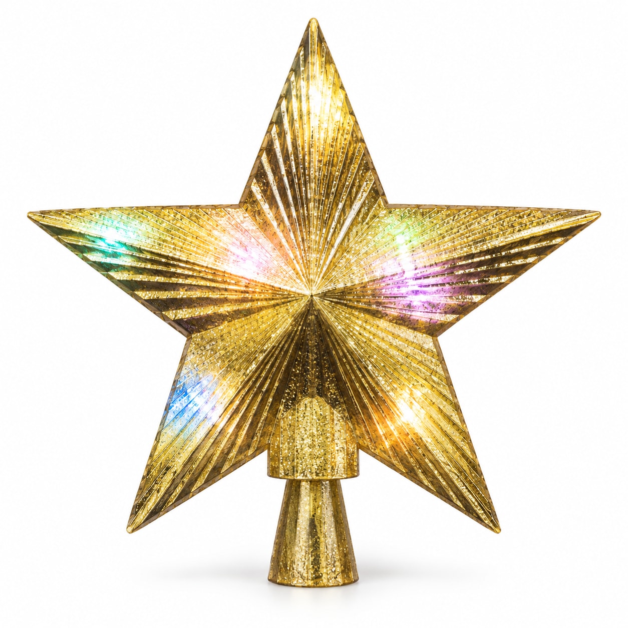 Gold Star Christmas Tree Topper with Projector Design product