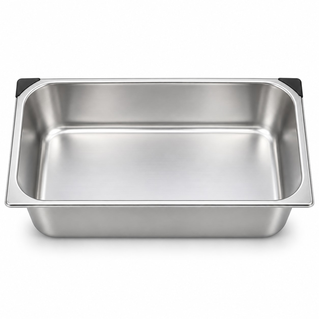 Deep Stainless Steel Food Pan with Black End Grips product