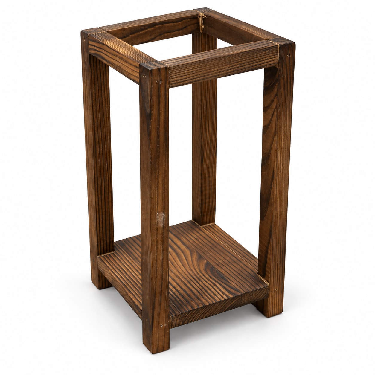 Rustic Open-Frame Wooden Candle Holder product photo
