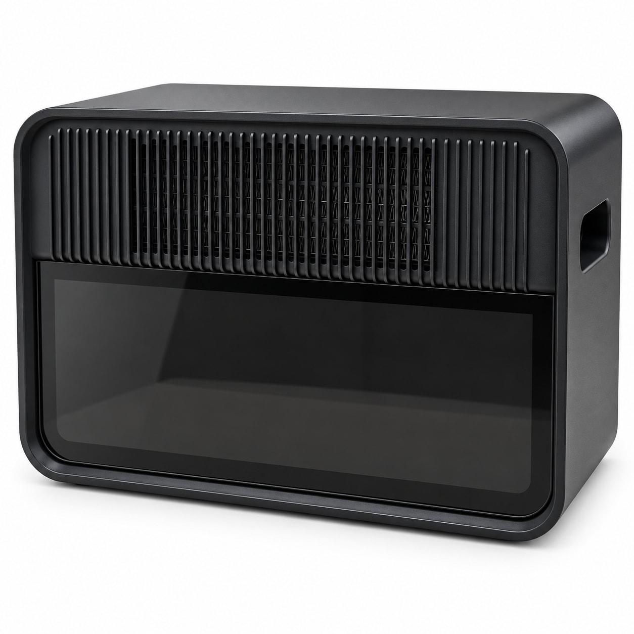 Compact Black Electric Space Heater with Front Grille product